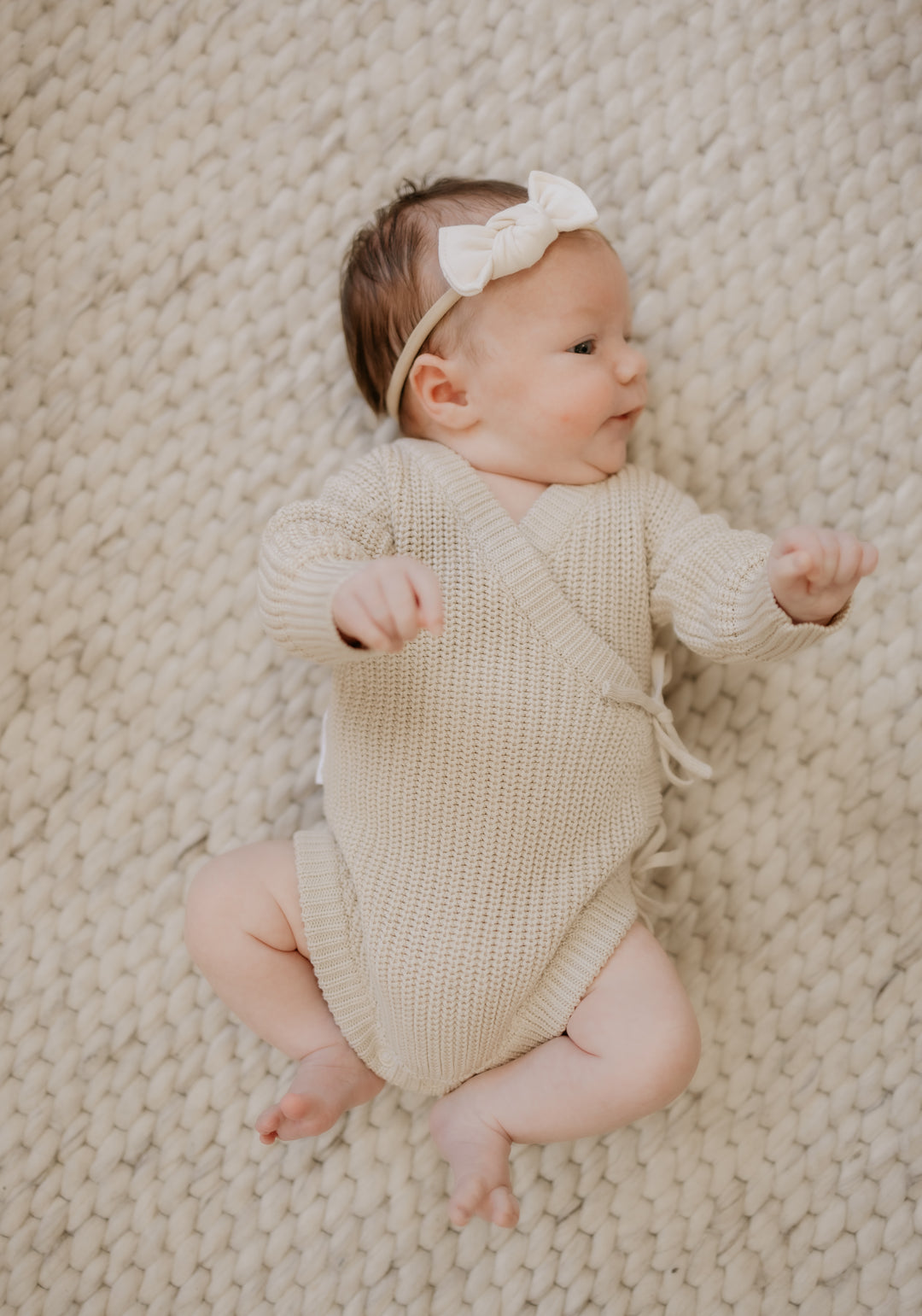 Mini-Boucles en bambou - Ivoire/Vieux Rose