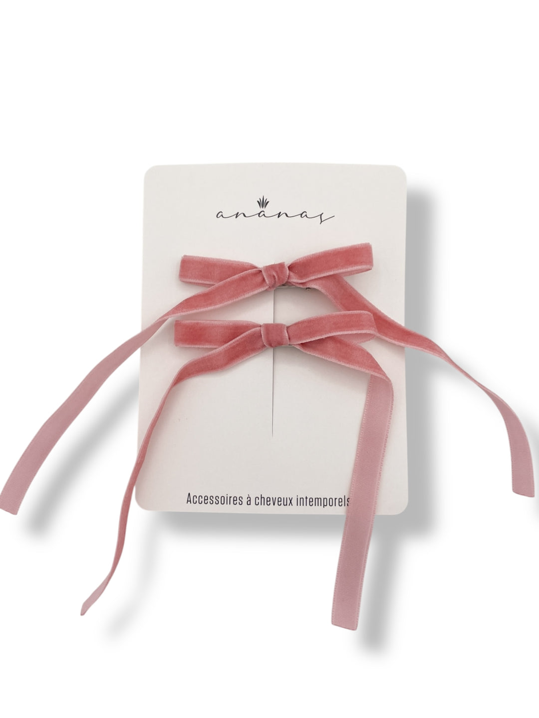 Boucle XL Ruban de Velours - Rose foncé