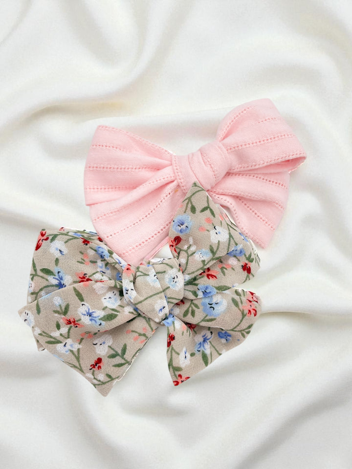 Boucle - Coton Brodé Rose