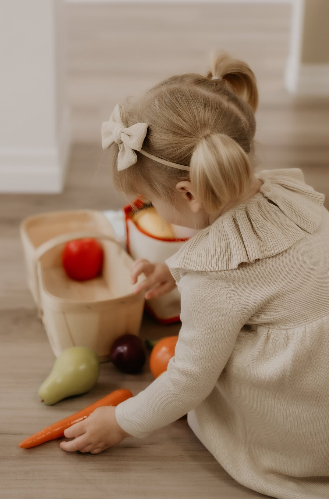 Boucles en lin - Ivoire/Beige