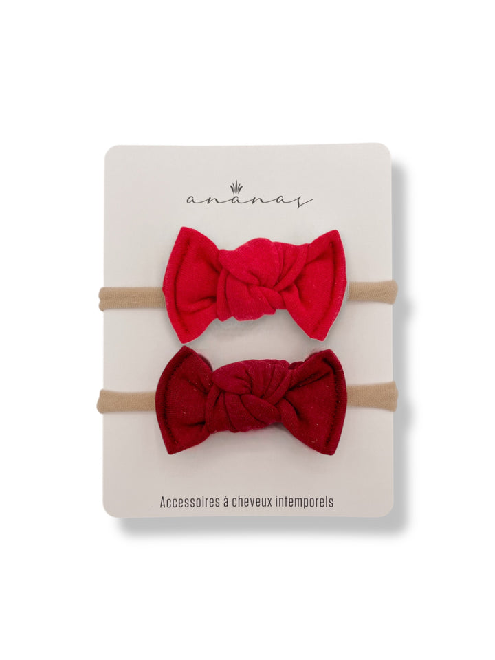 Mini-Boucles en bambou - Rouge