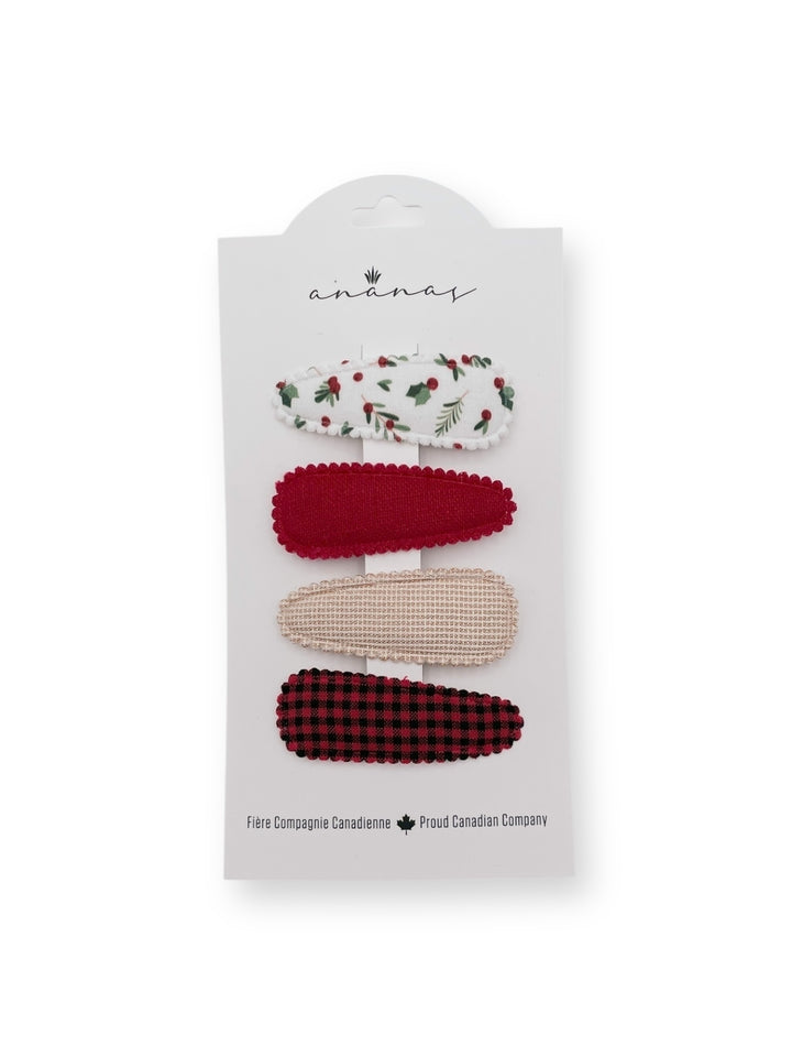 Barrettes en tissu - Fêtes