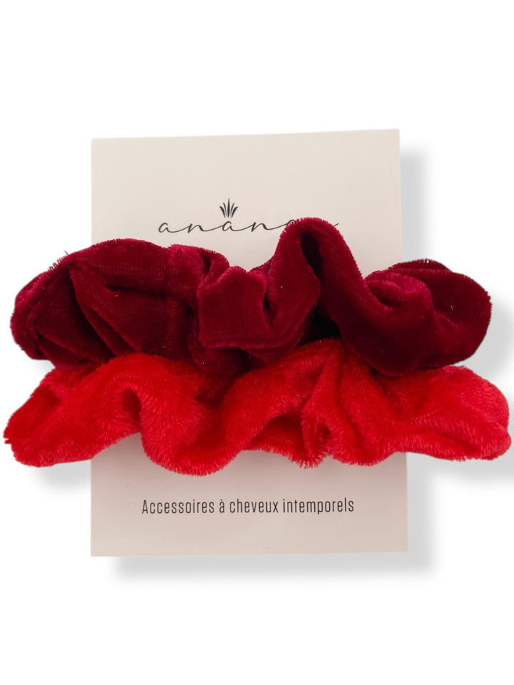 Chouchou petit format - Velours Rouge (2)