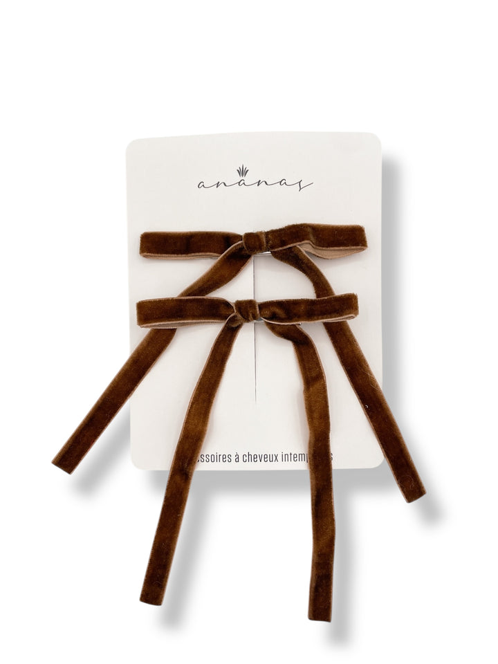 Boucle XL Ruban de Velours - Brun