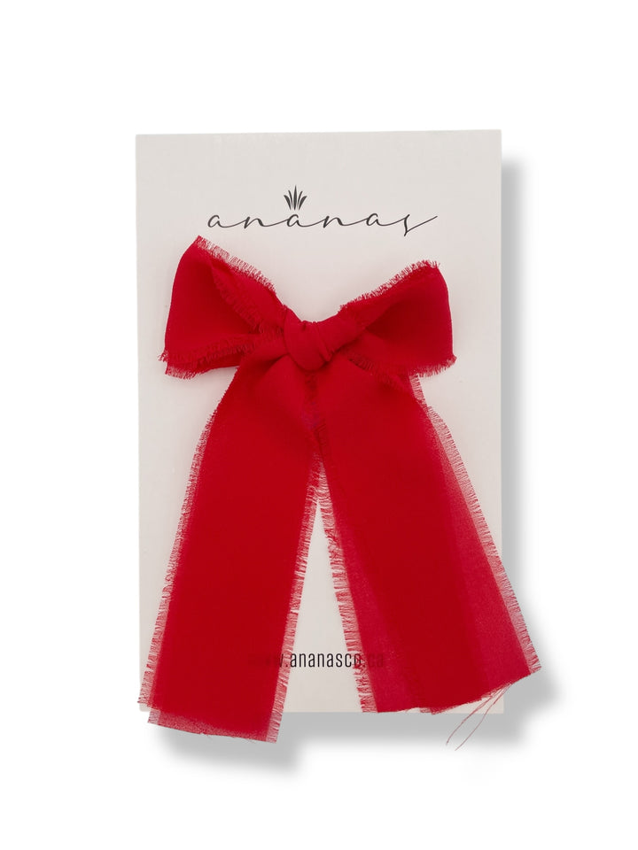 Grande Boucle Chiffon - Rouge