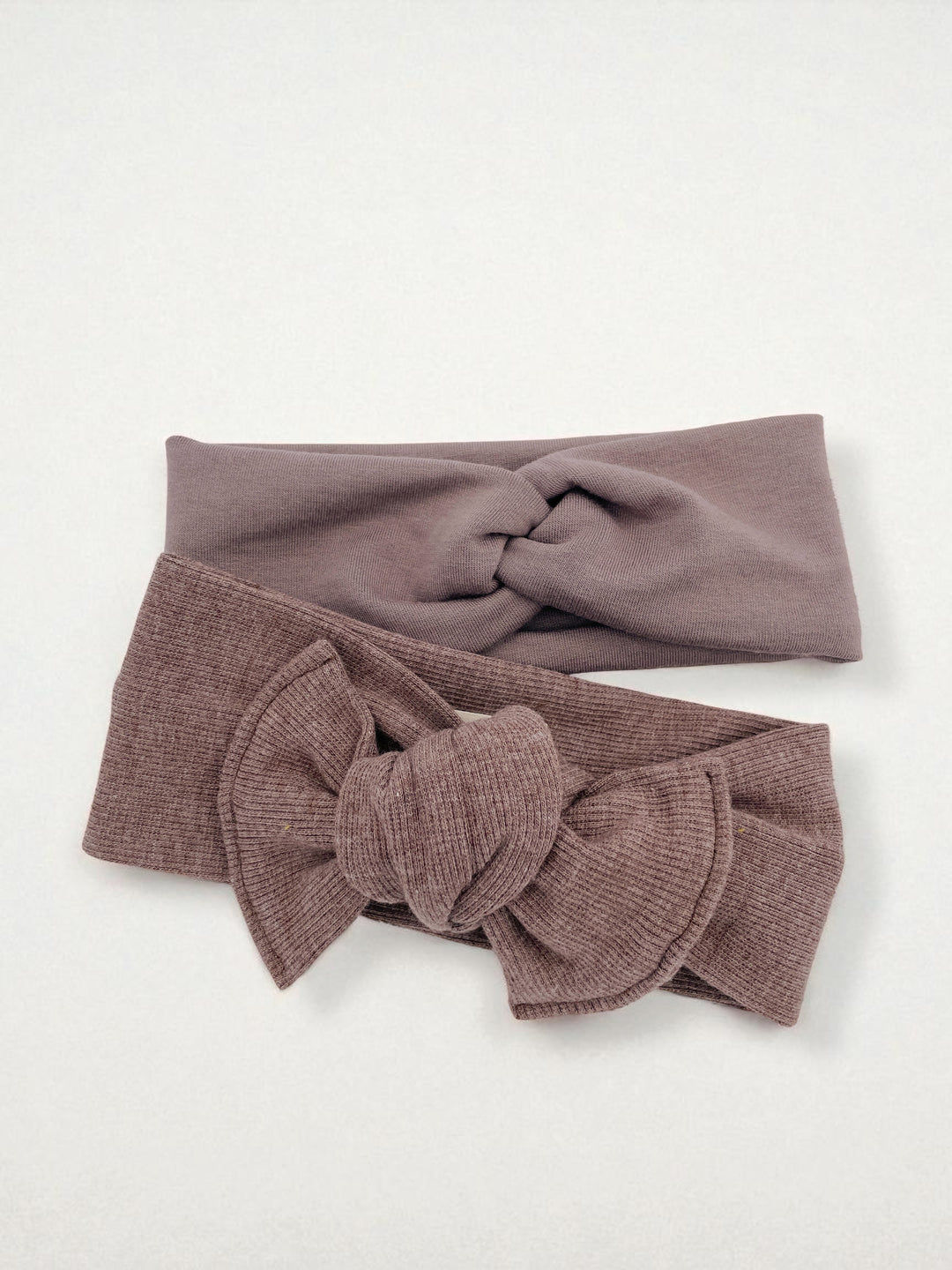 Bandeau boucle en tricot à nouer - Chocolat